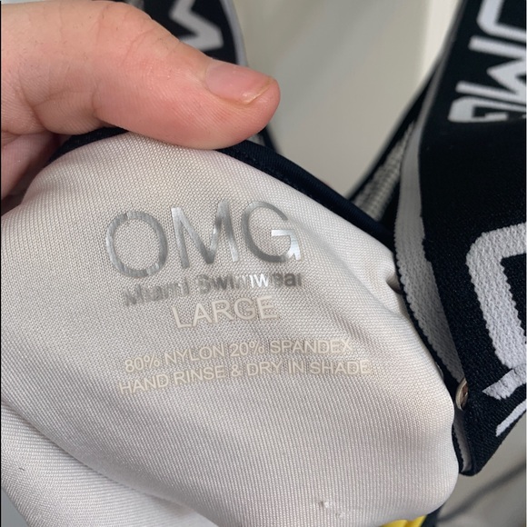 Yellow OMG one piece with strings - Picture 5 of 6